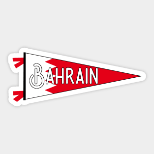 Bahrain Flag Pennant Sticker